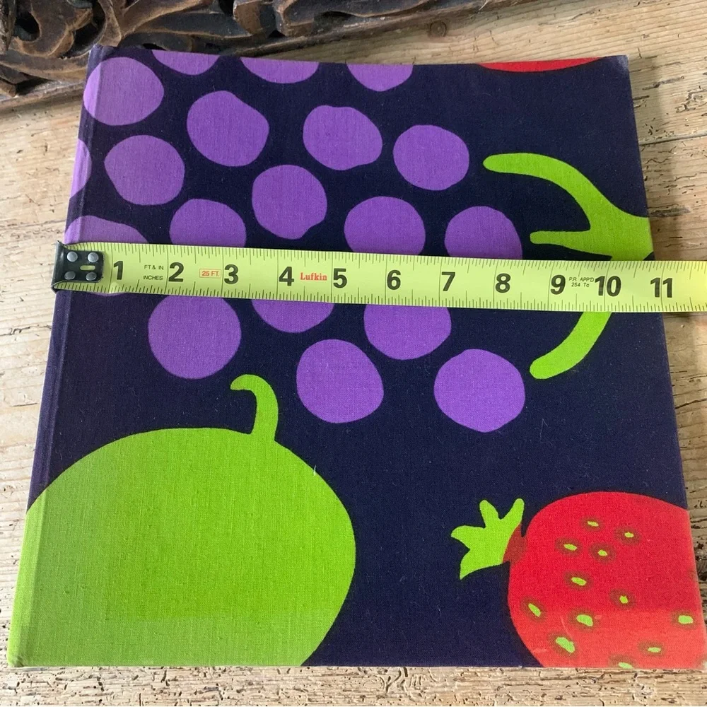 Rare Marimekko 3-Ring Three Inch Binder Tori Fruit Food Maija Isola Recipe Book